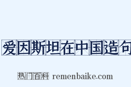 爱因斯坦在中国造句是什么意思的图片